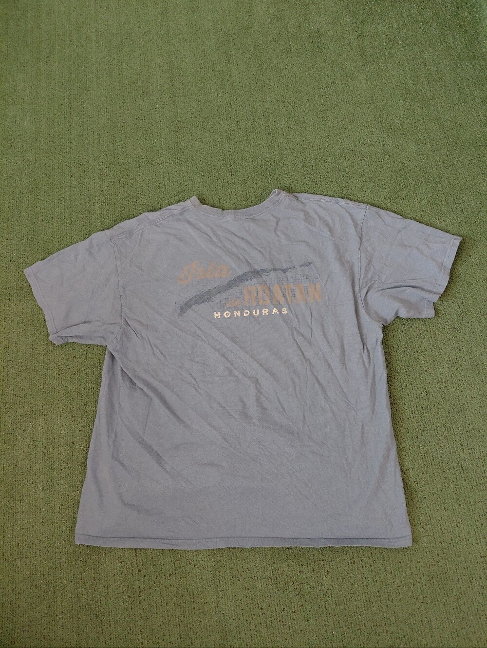 Carnival Cruise Lines Isla de Roatan Honduras Souvenir Vacation Blue T Shirt Sz